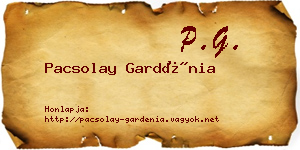 Pacsolay Gardénia névjegykártya